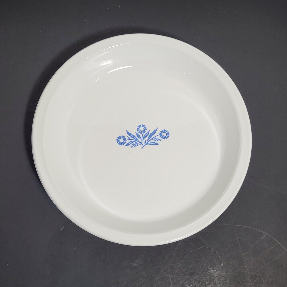 Vintage Corning Ware Blue Cornflower 9" Pie Plate Baking Dish